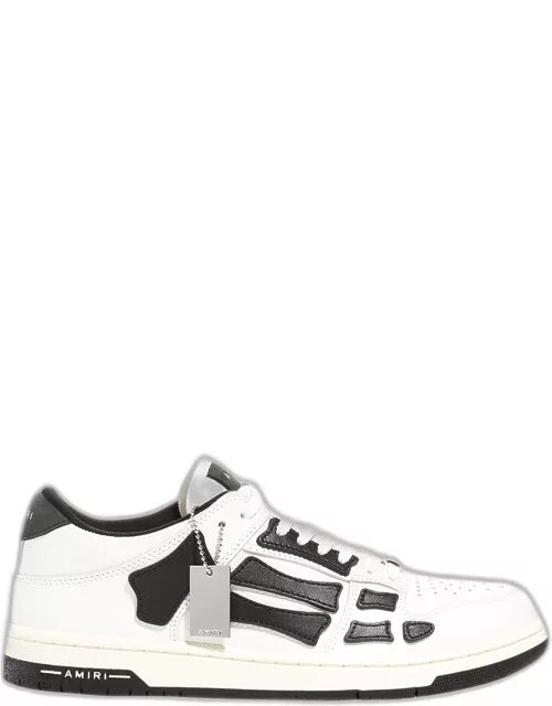 Skel Bicolor Leather Low-Top Sneaker
