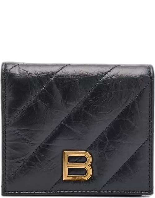 Crush Flap Coin And Card Holder Quilted