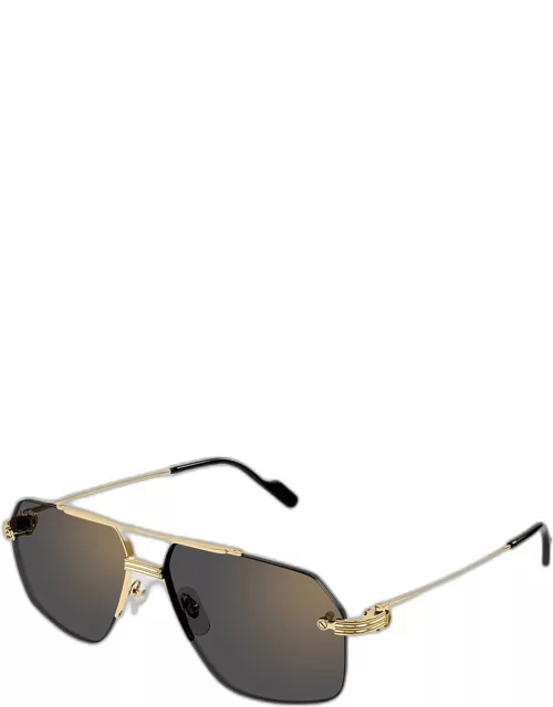 Men's CT0426Sm Metal Aviator Sunglasse