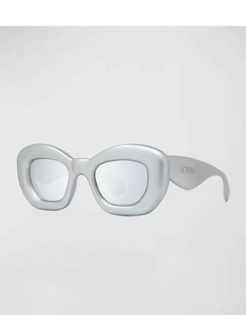 Inflated Monochrome Acetate Butterfly Sunglasse