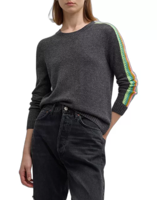 Crewneck Color-Pop Cashmere Sweater