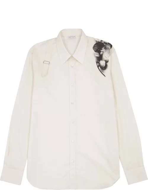 Alexander McQueen Floral-print Harness Cotton Shirt - Cream