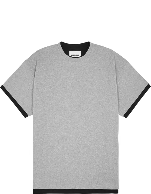 Jil Sander Printed Layered Cotton T-shirt - Grey