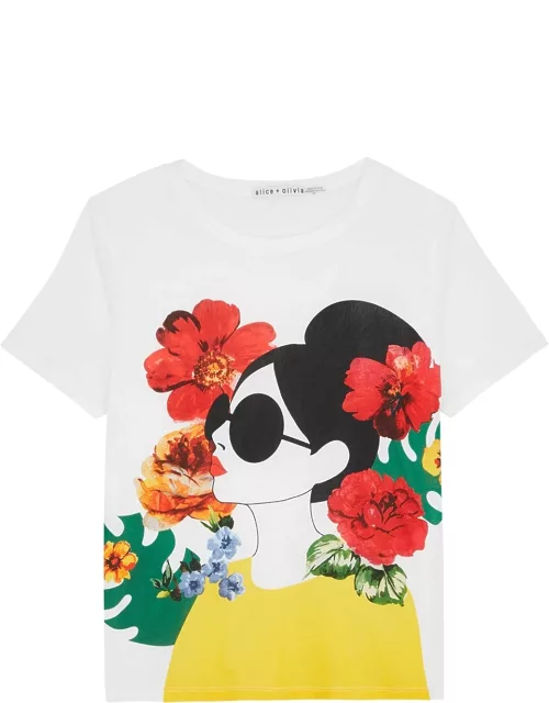 Alice + Olivia Rylyn Stace Printed Cotton T-shirt - Multicoloured