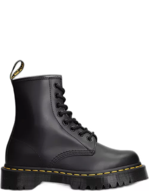 Dr. Martens 1460 Bex Combat Boots In Black Leather