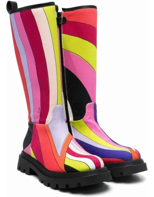 Pucci Boots With Iride Print
