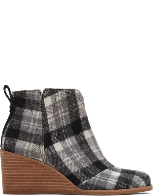 TOMS Women's Grey/Multi Grey Plaid Clare Boot