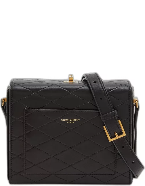 Mini Square Crossbody Bag in Quilted Leather