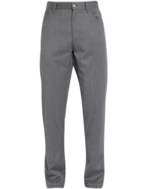 Men's Wool Flannel Straight 5-Pocket Pant