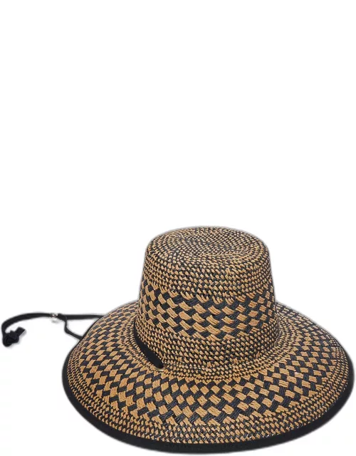 Brielle Checkered Straw Sun Hat