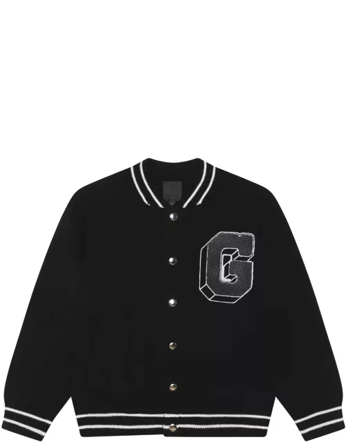 Givenchy Black Bomber Jacket With Embroidery