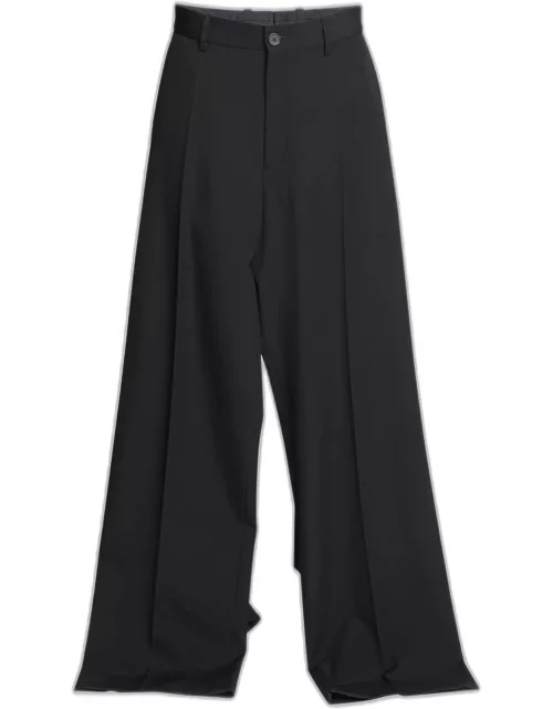 Men's Double-Front Wool Twill Pant