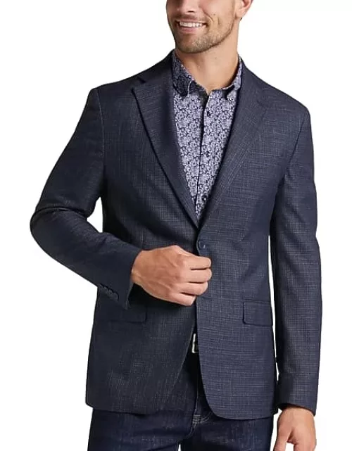 Collection by Michael Strahan Men's Michael Strahan Classic Fit Check Sport Coat Blue/Gold Check