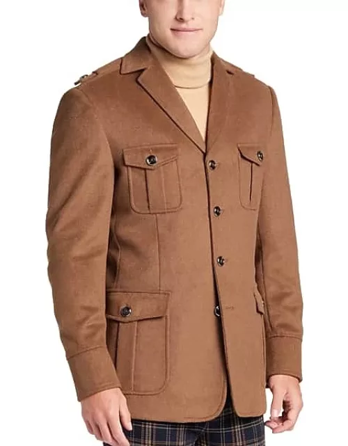 Paisley & Amp; Gray Men's Paisley & Gray Slim Fit Military Jacket Brown