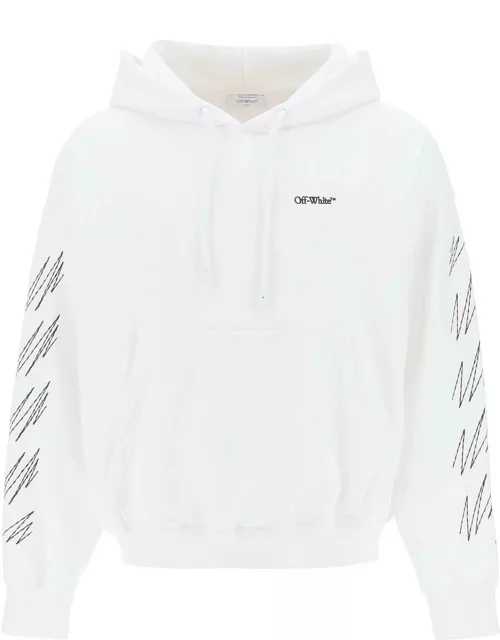 OFF-WHITE hoodie with contrasting topstitching