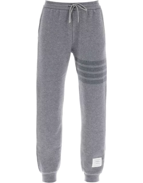 THOM BROWNE knitted joggers with 4-bar motif
