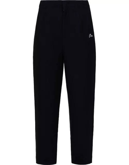 Seagull Embroidery Wool-mix Taper Pant