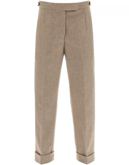 THOM BROWNE cropped wool-flannel pant