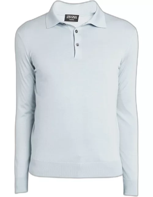 Men's Cashmere-Silk Casheta Polo Sweater