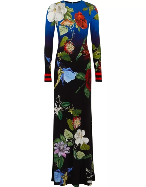 Alice + Olivia Delora Floral-print Jersey Maxi Dress - Multicoloured