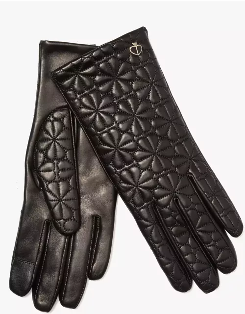 Spade Flower Quilted Leather Glove