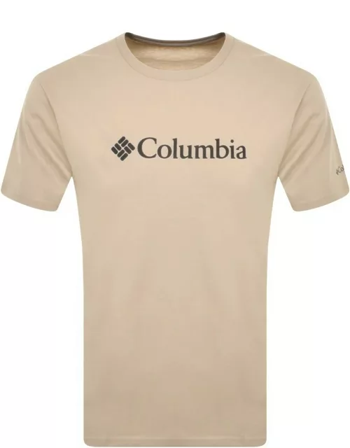 Columbia Basic Logo T Shirt Beige