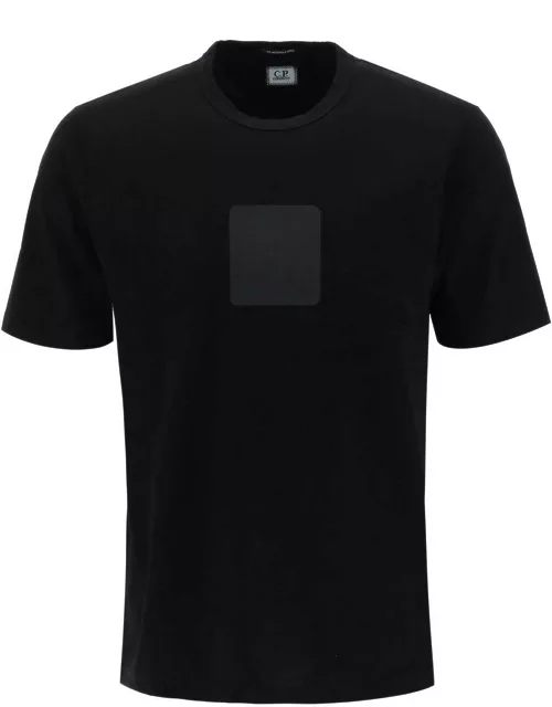 CP COMPANY Mercerized cotton T-shirt with Logo Badge