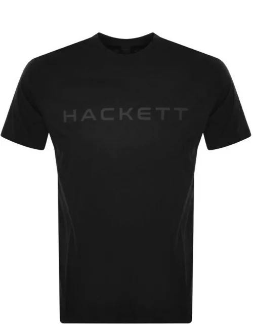 Hackett London Logo T Shirt Black