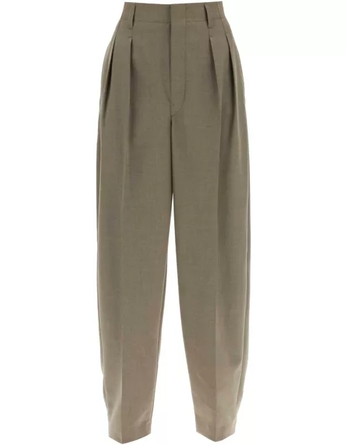 LEMAIRE Pleated pants in poly-woo
