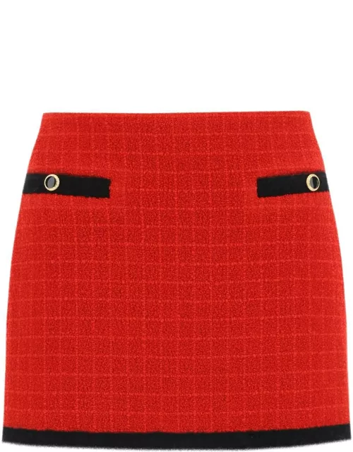 ALESSANDRA RICH Boucle-tweed mini skirt