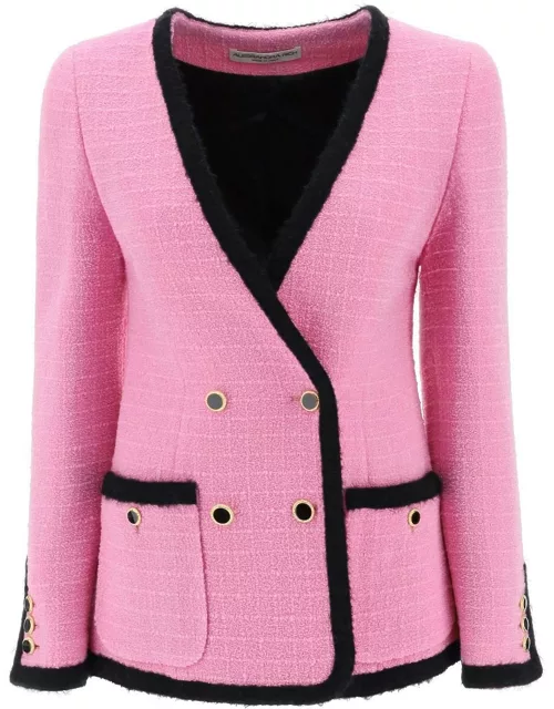 ALESSANDRA RICH Double-breasted boucle tweed jacket