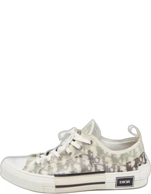 Dior Transparent/White Mesh and PVC B23 Low Top Sneaker