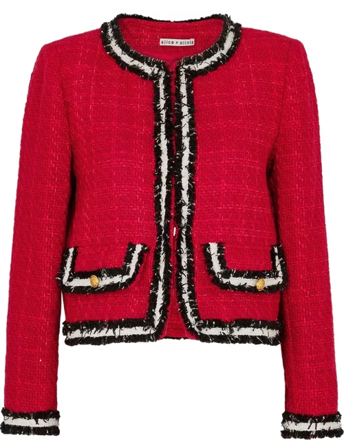 Alice + Olivia Landon Tweed Jacket - RED