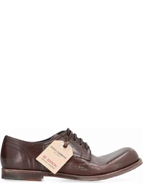 Dolce & Gabbana Leather Lace-up Derby Shoe