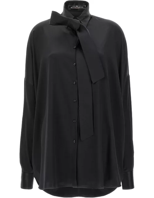Ermanno Scervino Pussy-bow Silk Shirt