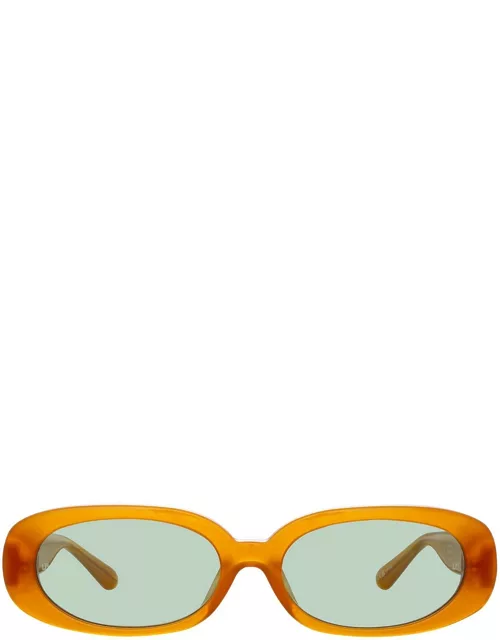 Linda Farrow Lfl1252 Honey / Yellow Gold Sunglasse