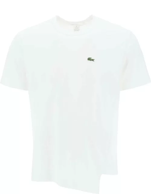 COMME DES GARCONS SHIRT X Lacoste asymmetrical t-shirt
