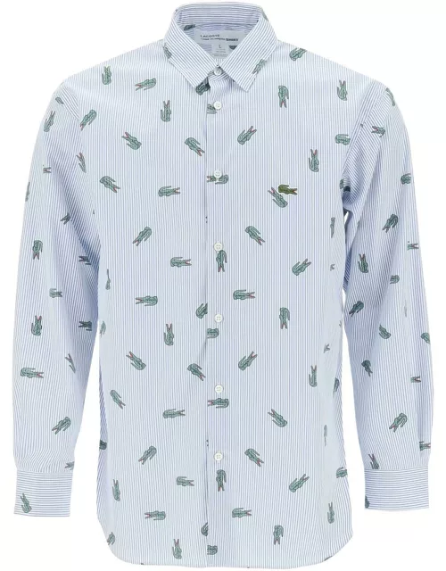 COMME DES GARCONS SHIRT x lacoste oxford shirt with crocodile motif