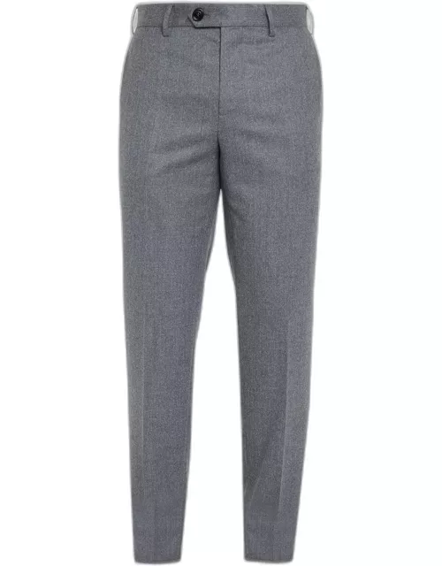 Men's Light Flannel Flat-Front Trouser