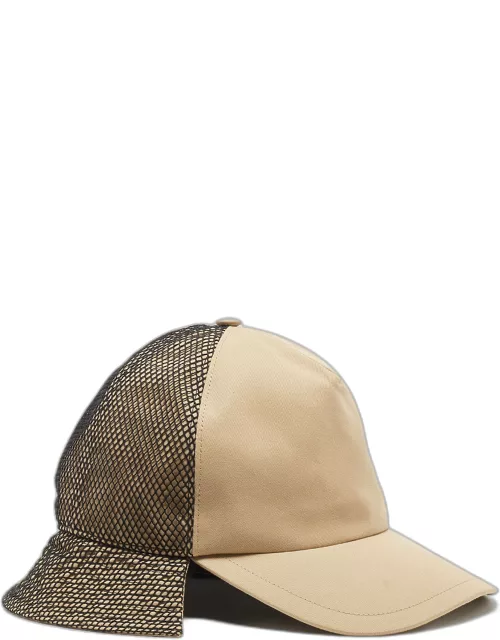 Burberry Beige Cotton & Mesh Trucker Bucket Hat