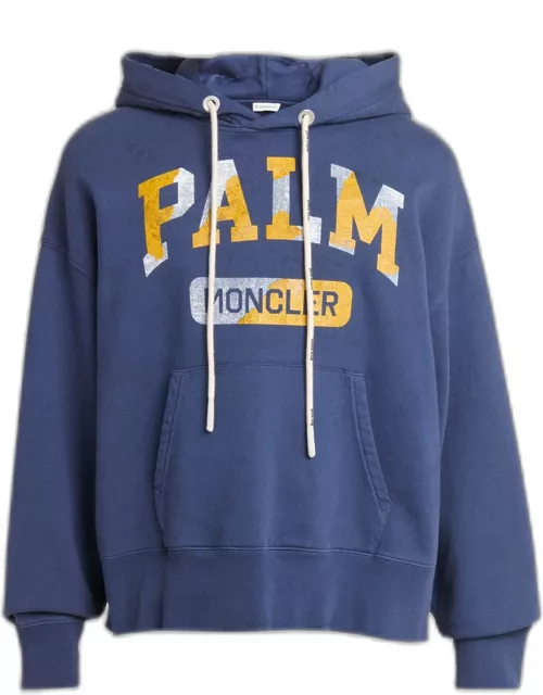 Moncler x Palm Angels Men's Relaxed Logo Hoodie