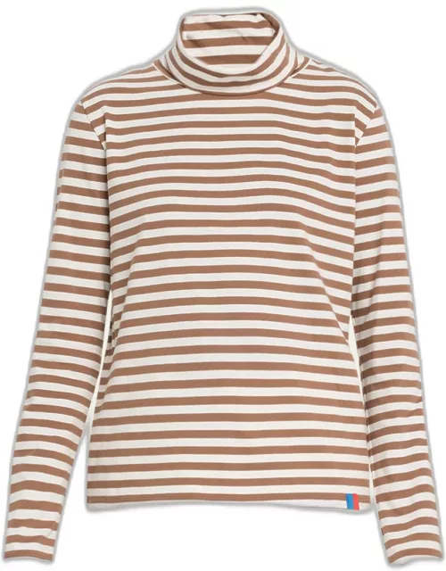 The Turtleneck Stripe Cotton Long-Sleeve T-Shirt