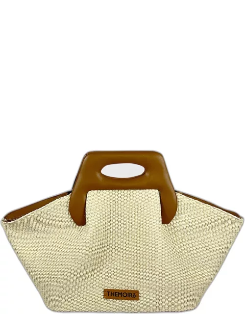 Dhea Eco-Fabric Straw Top-Handle Bag