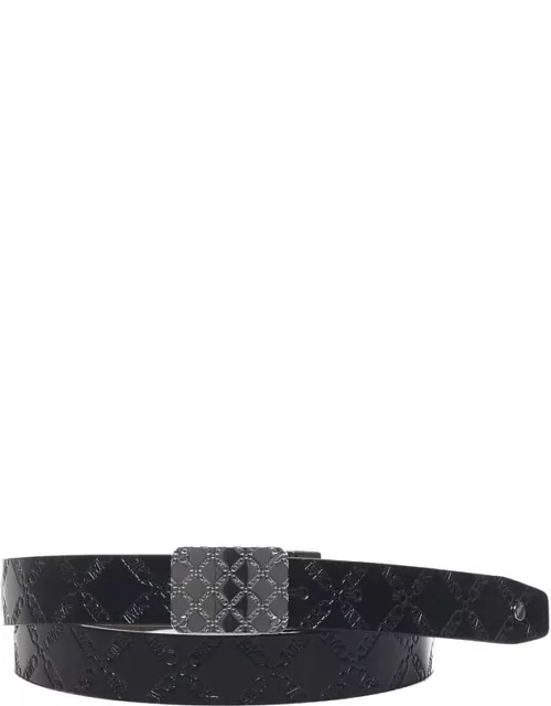 MICHAEL Michael Kors Reversible Empire Logo Embossed Leather Belt