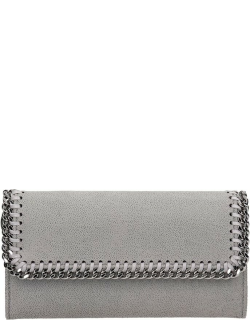 Stella McCartney Falabella Wallet In Grey Faux Leather