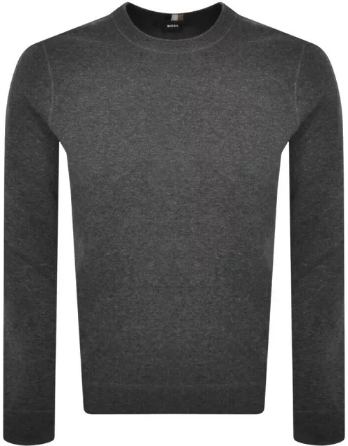 BOSS Onore Knit Jumper Grey