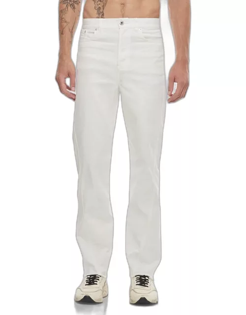 Lanvin Denim Twisted Regular Pants White