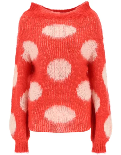 MARNI jacquard-knit sweater with polka dot motif