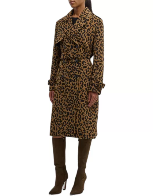 The Courtney Belted Leopard Coat