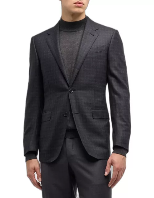 Men's Tonal Check Wool Sport Coat